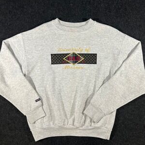 JanSport University of Missouri Dad Mens Large Gray Sweatshirt Vintage 90s